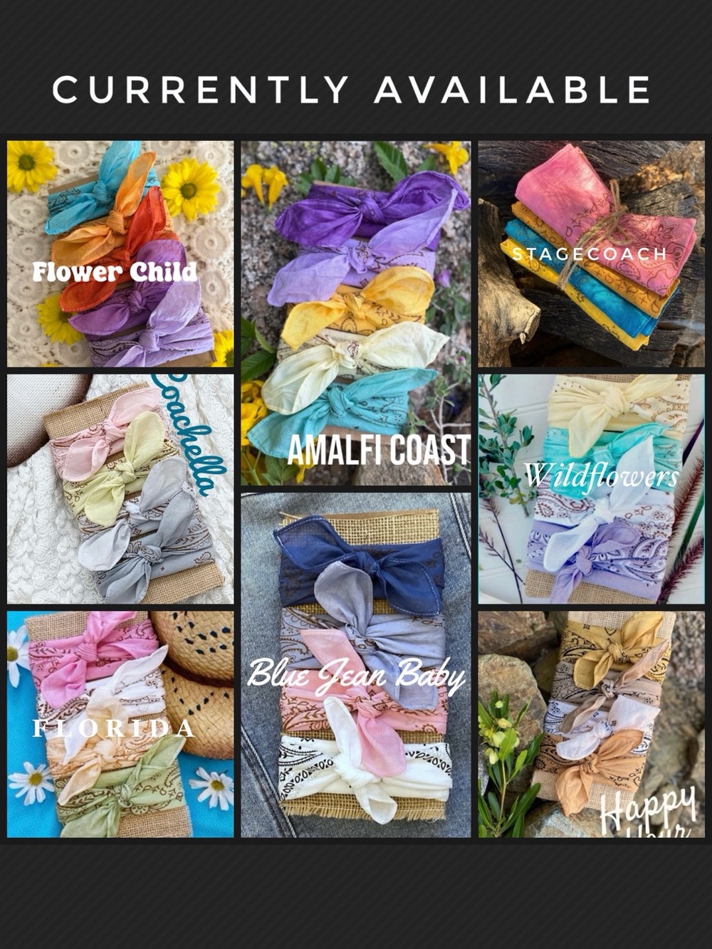 Bandana Sets, Boho Lover Listed & Available Separately